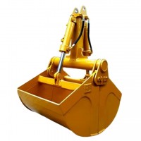 Excavator attachment clamshell bucket both rotary and non-rotary for most excavators for special field